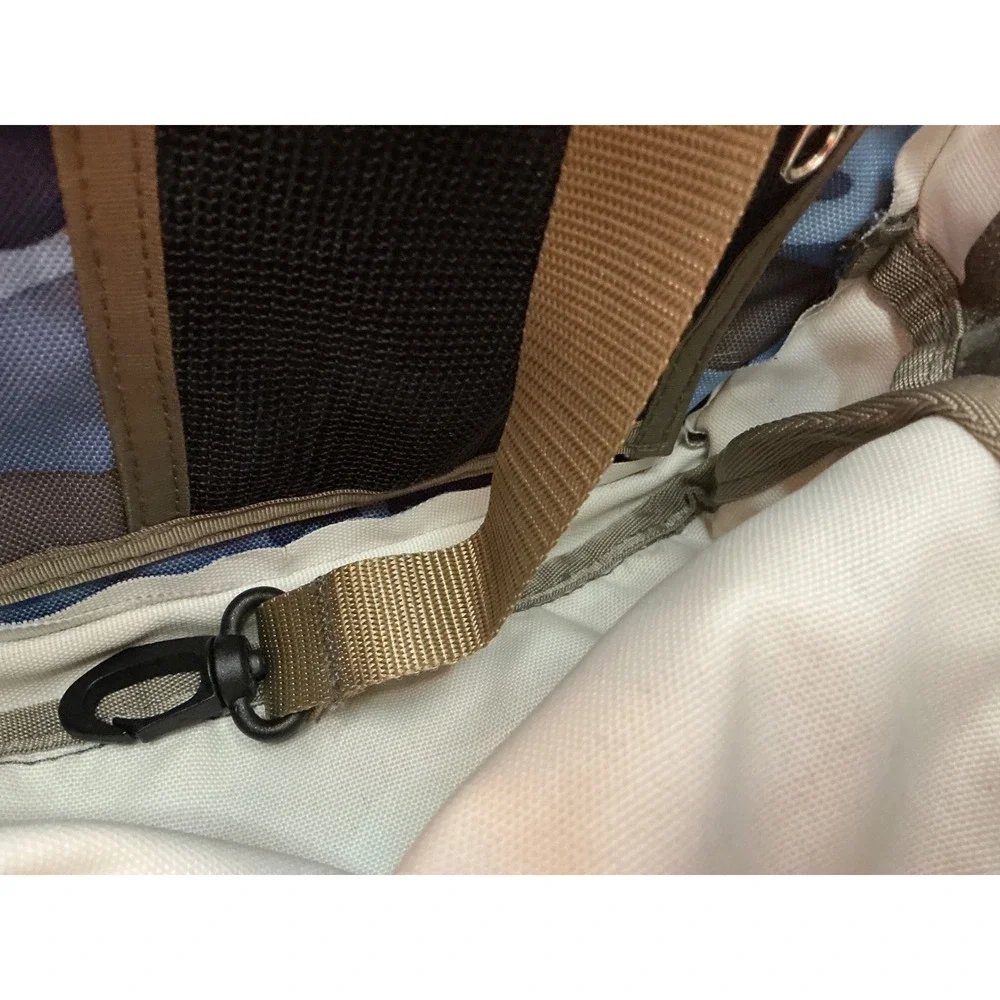 L.L. Bean Vintage Backpack‎ Blue Camo Reflective Strip One Size Gorpcore